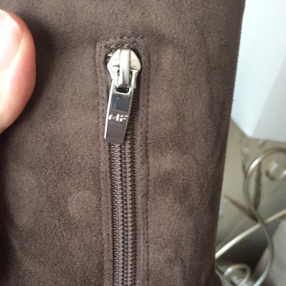 Marc Fisher Humor Over The Knee Boots Taupe Fabric - Picture 9 of 9